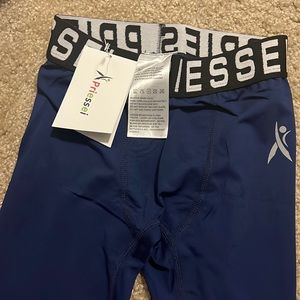 Priessei Navy blue boys spandex sports legging